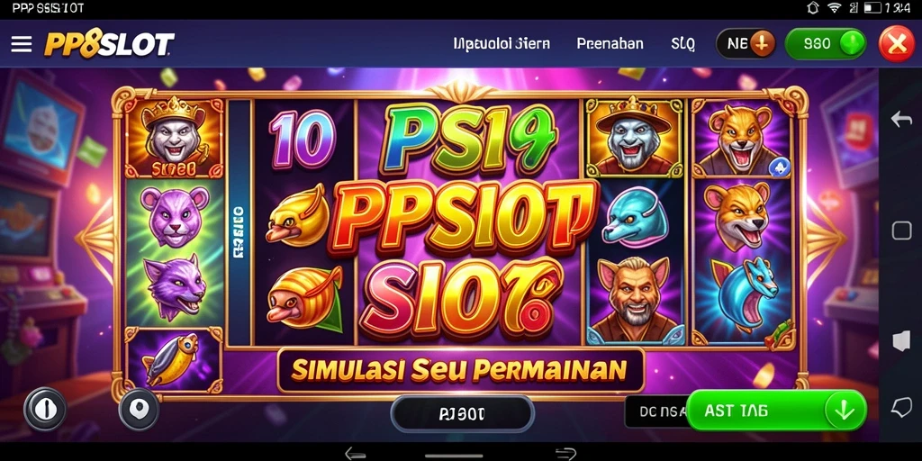 Tangkapan layar utama PP8SLOT menampilkan pengalaman bermain simulasi slot yang menyenangkan.