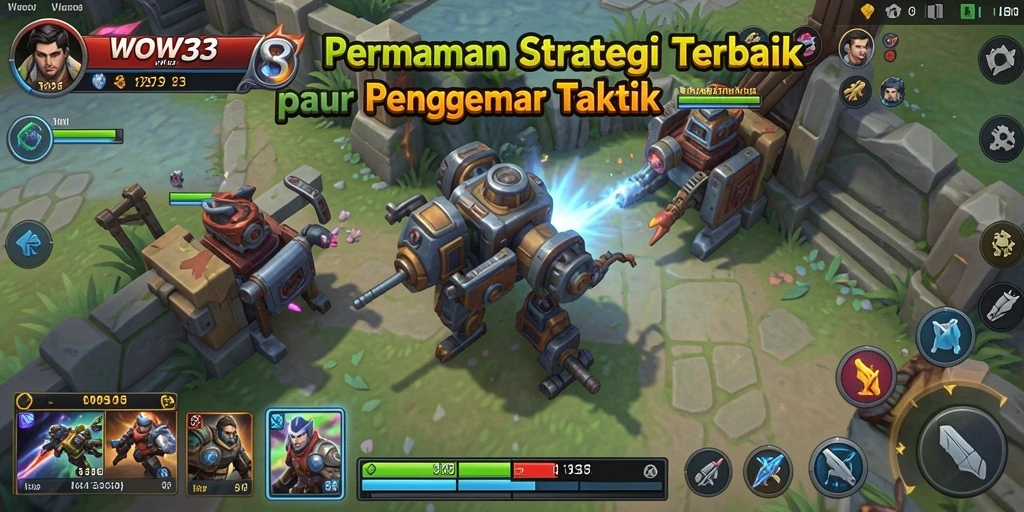 Screenshot WOW33 yang menampilkan pertarungan strategis yang mendebarkan.